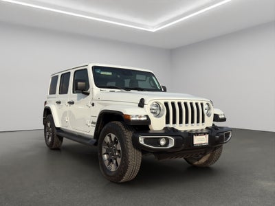 2023 Jeep Wrangler VUD 4x4 4 pts. Unlimited Sahara, MHEV, 3.6l, TA, piel, f. led, RA-18 (línea anterior)